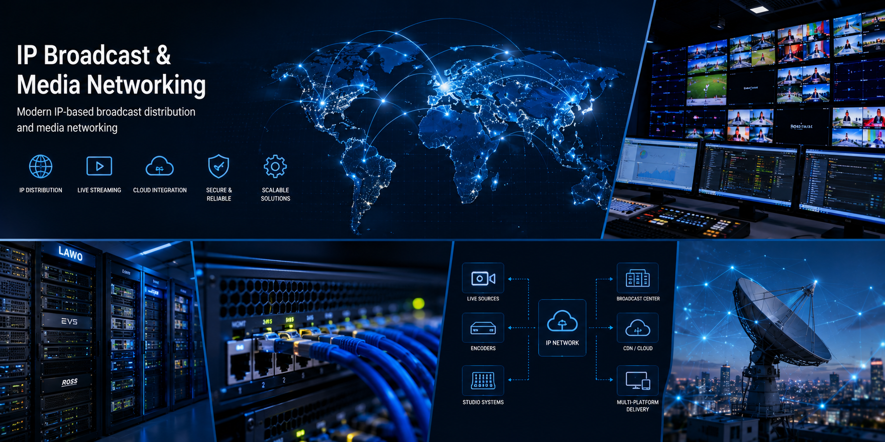 IP Broadcast & Media Networking Modern IP-based broadcast distribution and media networking